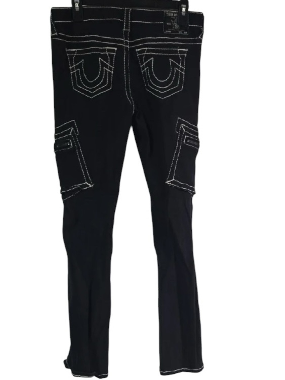 True Religion Becca Low Rise Big T Cargo Bootcut Pants size 29 - Picture 6 of 11